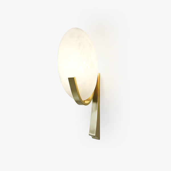 modern white alabaster plug in wall lamp