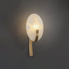 modern white alabaster plug in wall lamp