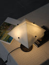 modern white alabaster prism table lamp