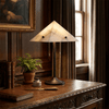 modern white alabaster prism table lamp