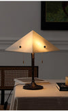 modern white alabaster prism table lamp