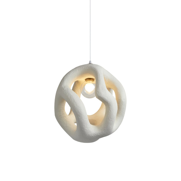 modern white black polystyrene organic pendant light