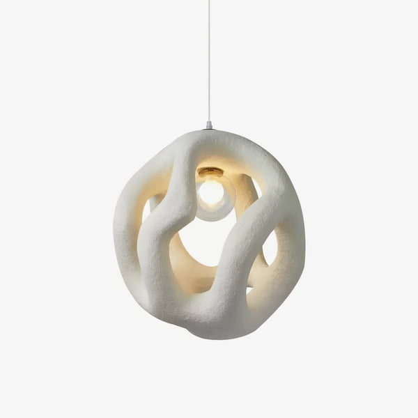 modern white black polystyrene organic pendant light