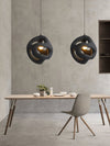 modern white black polystyrene organic pendant light