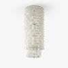 modern white capiz shell column chandelier
