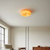 modern white glass round flush mount ceiling light