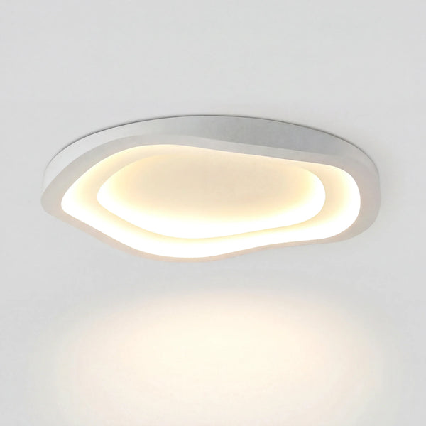 modern white iron acrylic ripple flush mount ceiling light