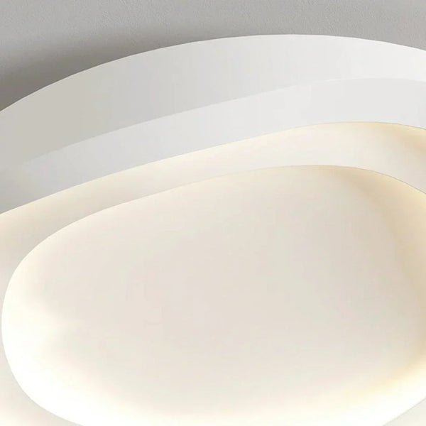 modern white iron acrylic ripple flush mount ceiling light