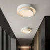 modern white iron disc flush mount ceiling light