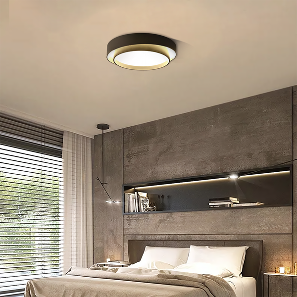 modern white iron disc flush mount ceiling light