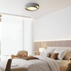 modern white iron disc flush mount ceiling light