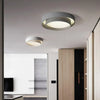modern white iron disc flush mount ceiling light