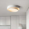 modern white iron disc flush mount ceiling light