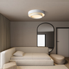 modern white iron disc flush mount ceiling light