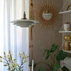 modern white iron drum pendant light