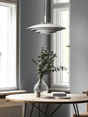 modern white iron drum pendant light