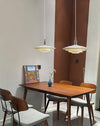 modern white iron drum pendant light