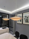 modern white iron drum pendant light