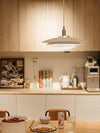 modern white iron drum pendant light