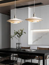 modern white iron drum pendant light
