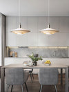 modern white iron drum pendant light