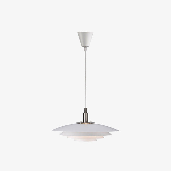 modern white iron drum pendant light