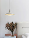 modern white iron drum pendant light