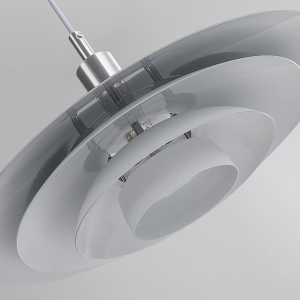 modern white iron drum pendant light