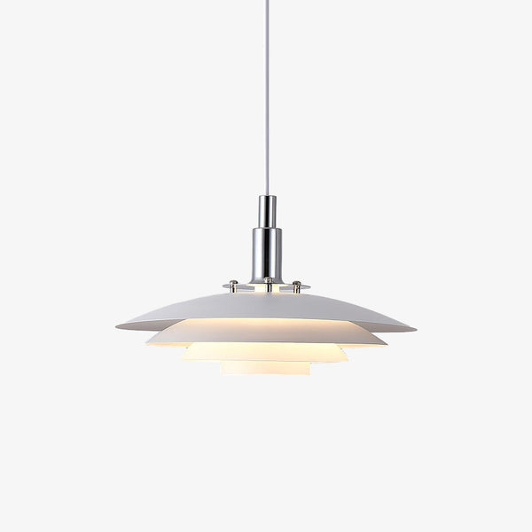 modern white iron drum pendant light