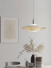 modern white iron drum pendant light
