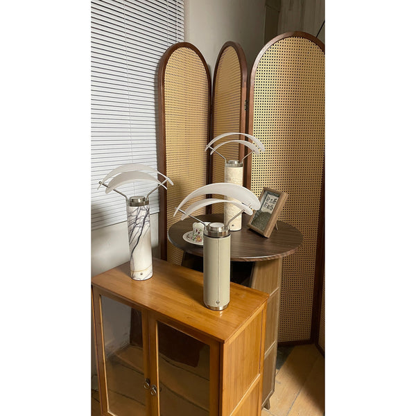 modern white marble acrylic led table lamp