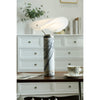modern white marble acrylic led table lamp