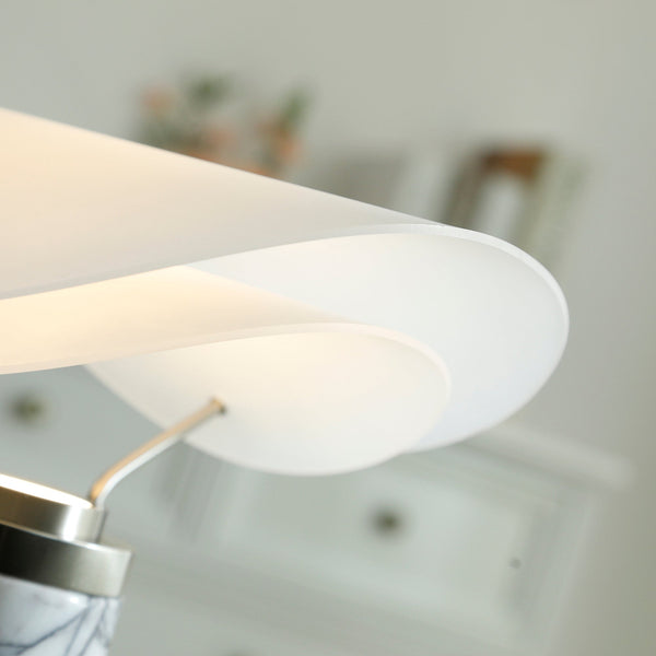 modern white marble acrylic led table lamp