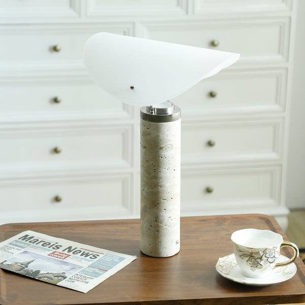 modern white marble acrylic led table lamp