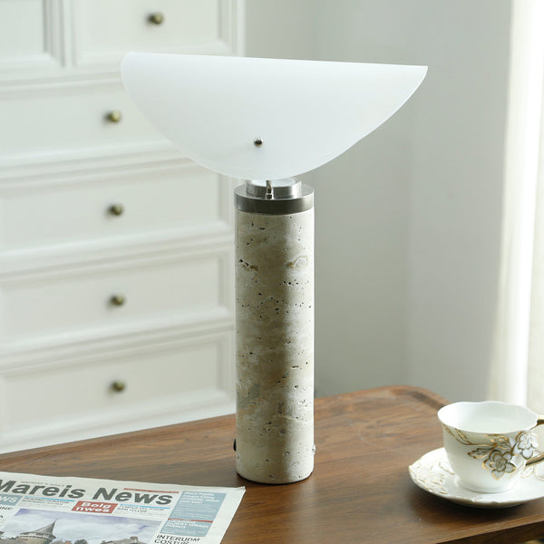 modern white marble acrylic led table lamp