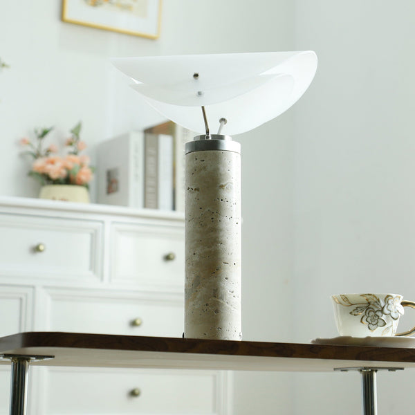 modern white marble acrylic led table lamp