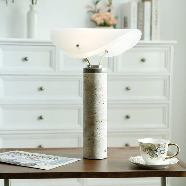 modern white marble acrylic led table lamp