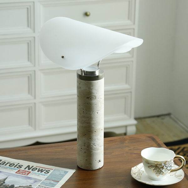 modern white marble acrylic led table lamp