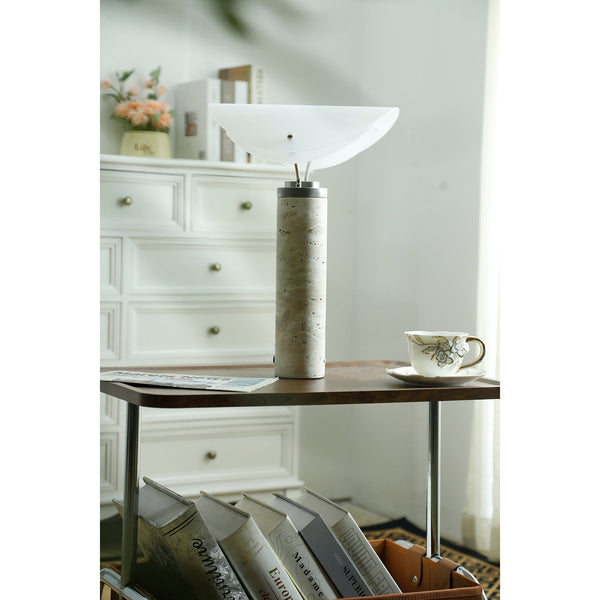 modern white marble acrylic led table lamp
