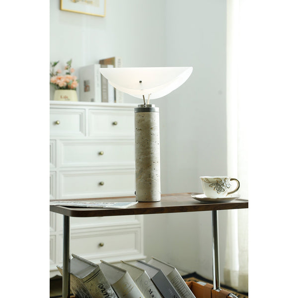 modern white marble acrylic led table lamp
