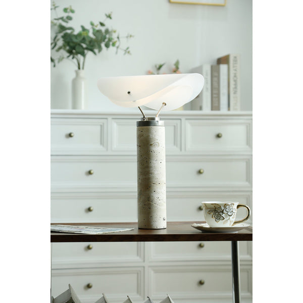 modern white marble acrylic led table lamp