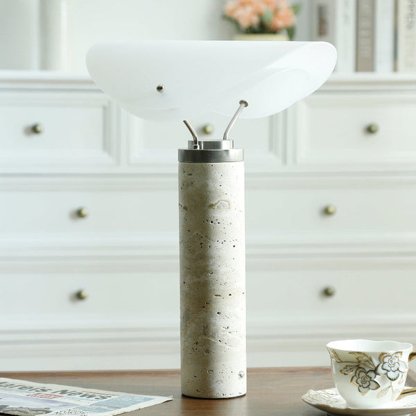 modern white marble acrylic led table lamp