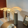 modern white marble acrylic led table lamp