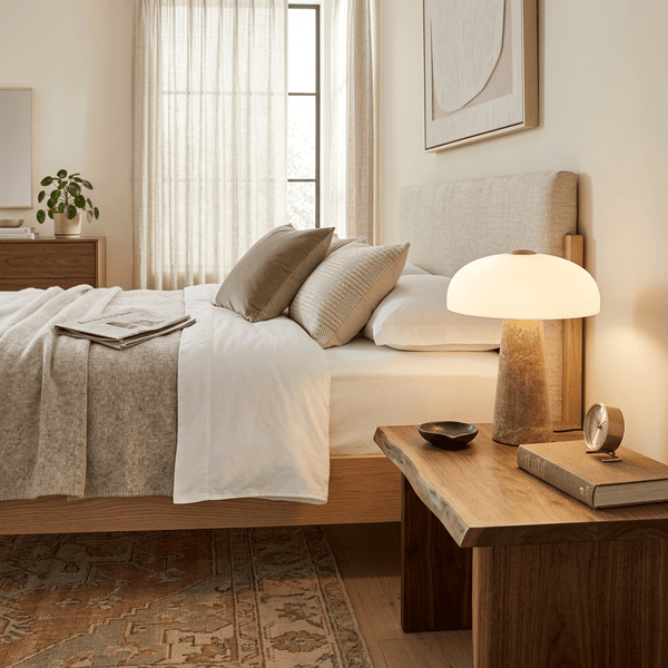 modern white marble glass dome led table lamp
