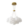modern white pe acrylic tulip chandelier copper
