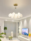 modern white pe acrylic tulip chandelier copper