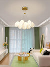modern white pe acrylic tulip chandelier copper