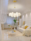 modern white pe acrylic tulip chandelier copper