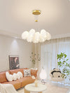 modern white pe acrylic tulip chandelier copper