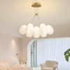 modern white pe acrylic tulip chandelier copper